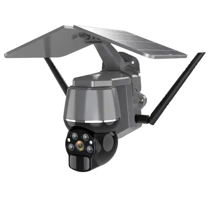 1080P 9600mAh Bateria WIFI Câmera solar LED Visão noturna a cores PTZ Zoom