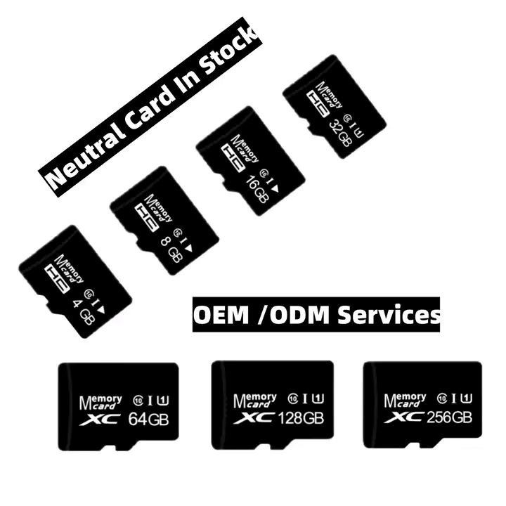 Acessórios fotovoltaicos 32 GB 128 GB 256 GB Cartões SD Classe 10 V10 U1 Cartão TF 64 GB