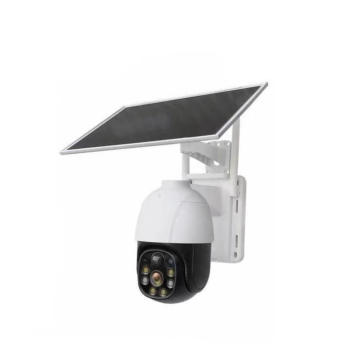 CE 2MP IP WiFi Câmera de Segurança Solar PTZ 360 Graus H.265 Wireless