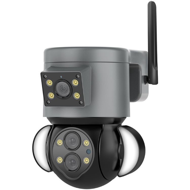 Câmera de Segurança Wifi Triple Lens HD 8MP Visão Noturna a Cores Impermeabilização Externa